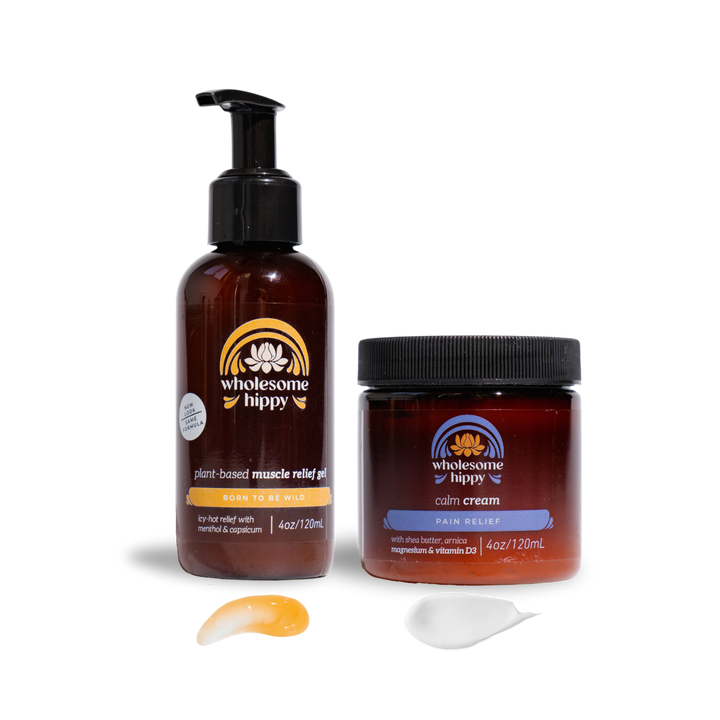 Calm Cream Pain Blend and Muscle Relief Gel Bundle