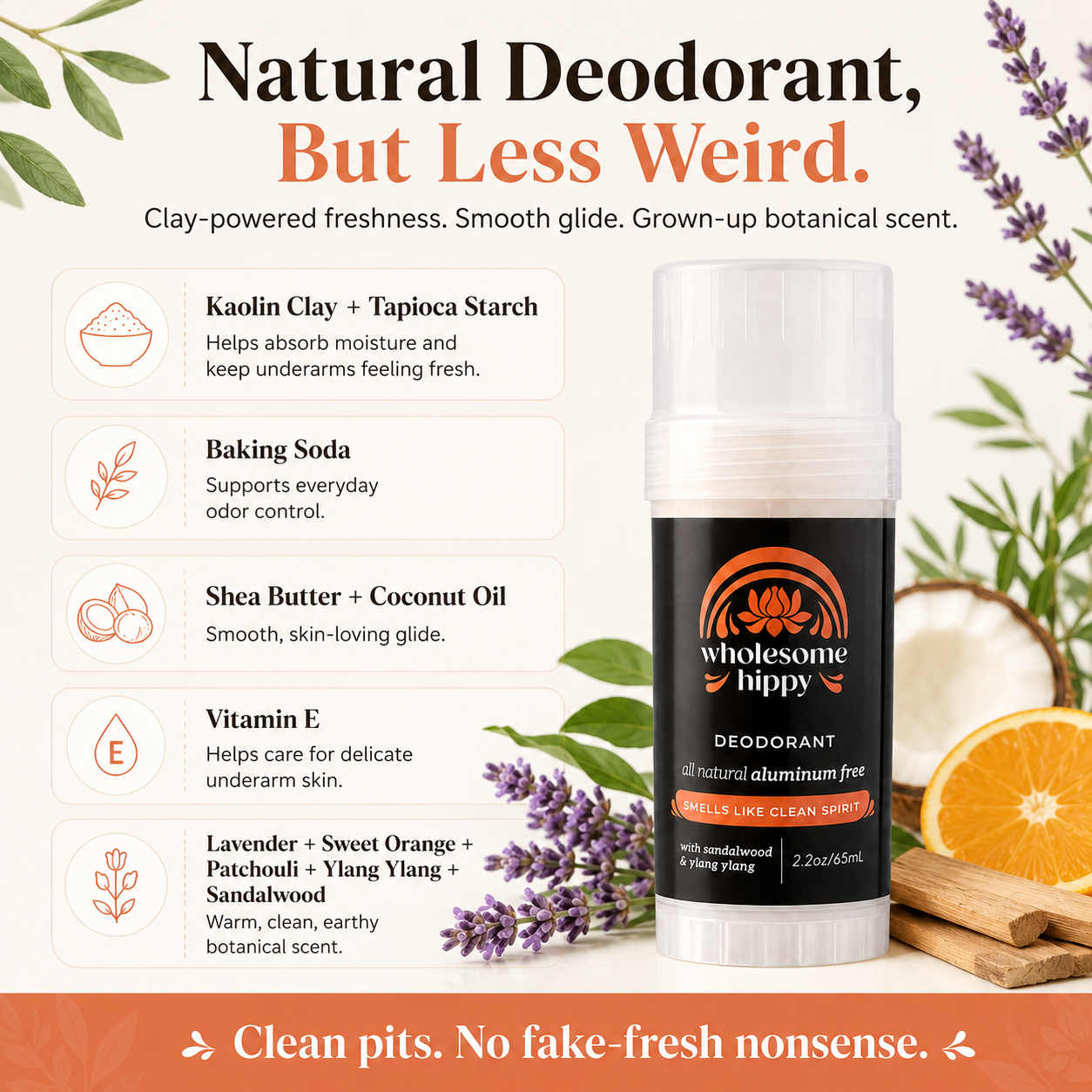 Smells like Clean Spirit Deodorant | Aluminum Free 2oz