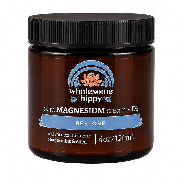 Restore Magnesium Cream | Body Support Cream | Wholesome Hippy | 4oz