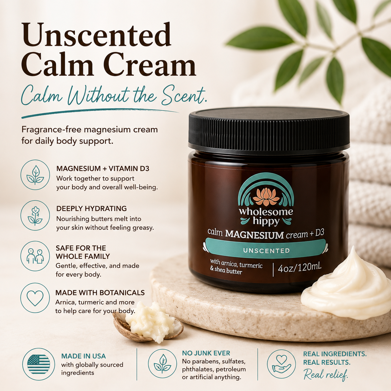 Unscented Calm Wholesome Hippy Benefits