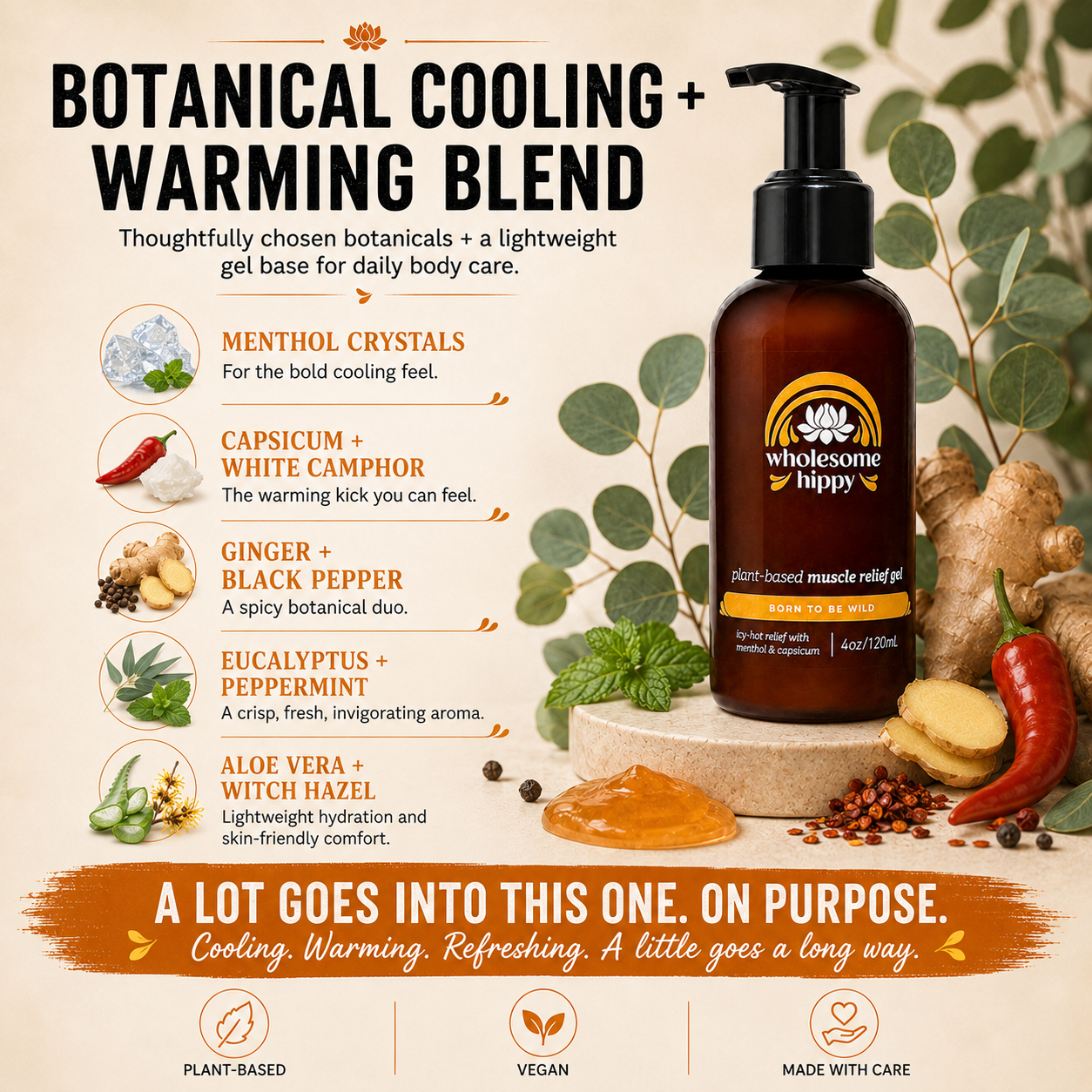 Born To Be Wild Muscle Gel | Cooling + Warming Body Gel | 4oz